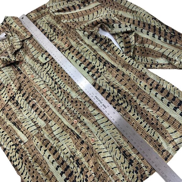 Vintage Nicola metallic animal print‎ long sleeve button up blouse - Picture 9 of 10
